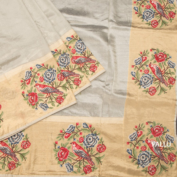 KSRTSR42191-3-Tissue-Silver-Saree-With-Thread-Border-pallu