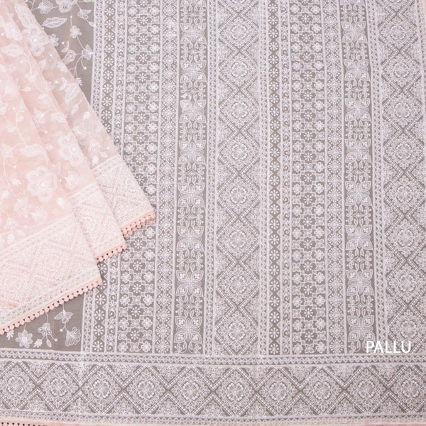KSRTSR42204-3-Organza-Peach-Floral-Thread-Work-Saree-pallu