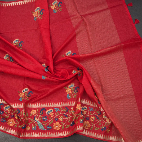 KSRTSR42208-5-Raw-Silk-Red-Floral-Thread-Work-Saree-02-crush