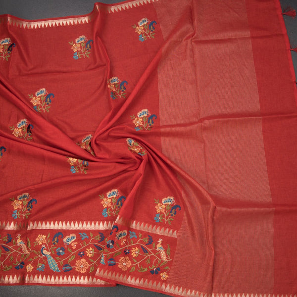 KSRTSR42210-5-Raw-Silk-Red-Floral-Thread-Work-Saree-03-crush
