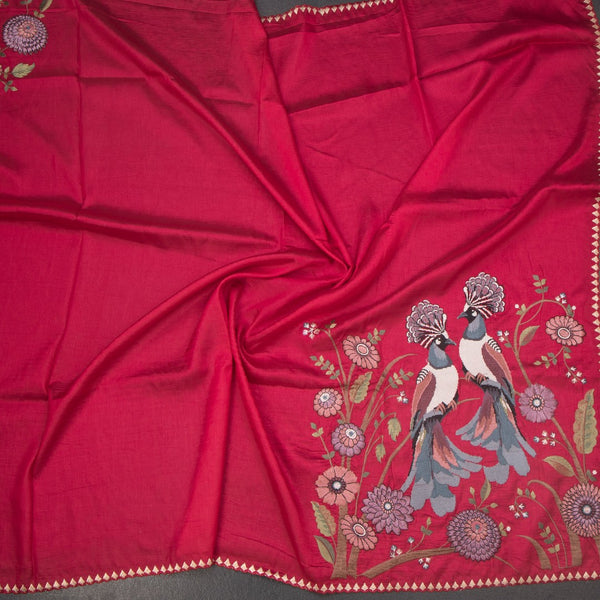 KSRTSR42211-5-Raw-Silk-Pinkish-Red-Thread-Work-Saree-With-Birds-Design-crush