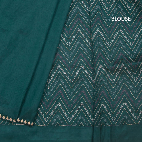 KSRTSR42212-4-Raw-Silk-Peacock-Green-Thread-Work-Saree-With-Birds-Design-blouse