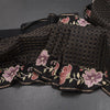 KSRTSR42218-Raw-Silk-Black-Zari-Checked-Saree-And-Floral-Thread-Border-main