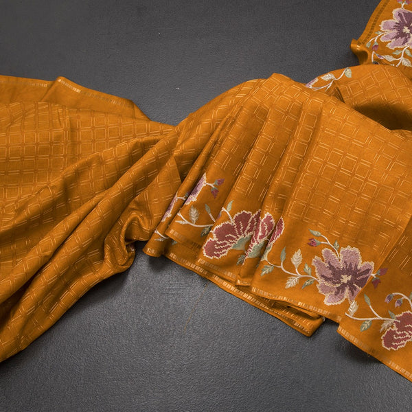 KSRTSR42221-Raw-Silk-Mustard-Yellow-Zari-Checked-Saree-And-Floral-Thread-Border-02-main