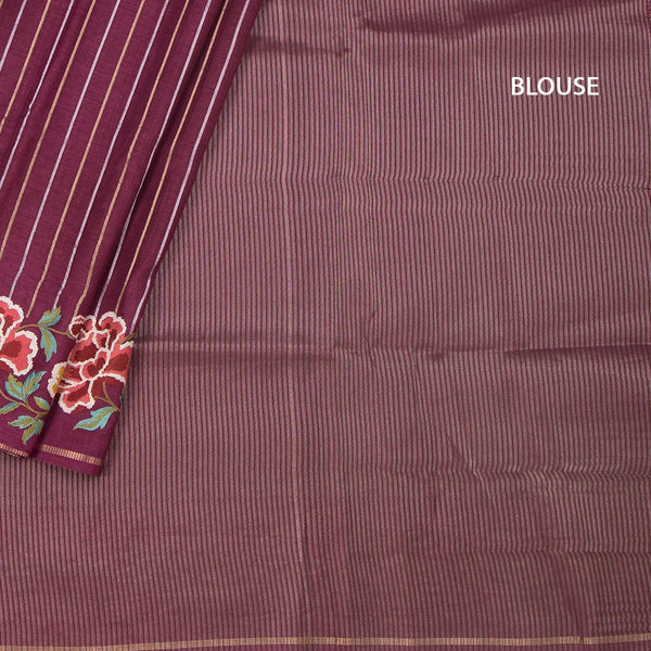 KSRTSR42227-4-Raw-Silk-Wine-Colour-Zari-Stripes-Saree-And-Floral-Thread-Border-blouse