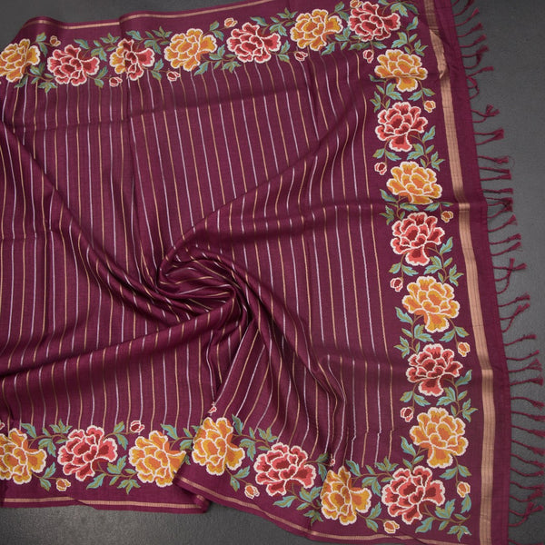 KSRTSR42227-5-Raw-Silk-Wine-Colour-Zari-Stripes-Saree-And-Floral-Thread-Border-crush