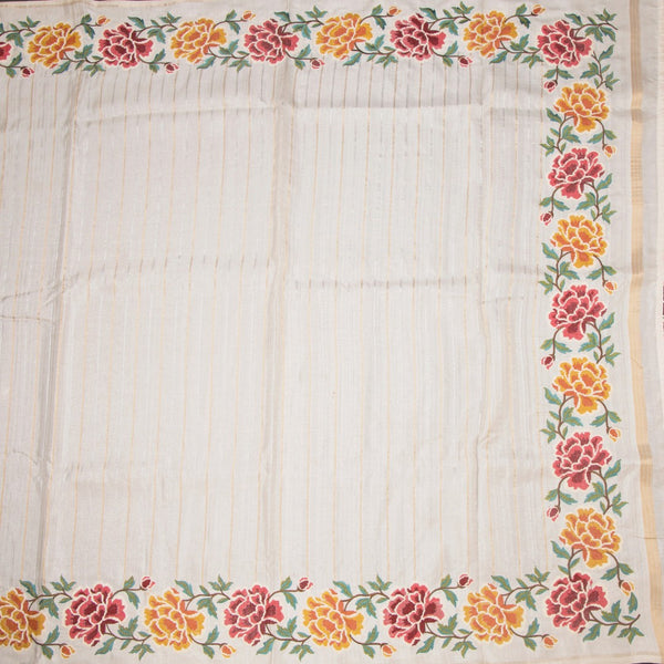 KSRTSR42228-2-Raw-Silk-Cream-Zari-Stripes-Saree-And-Floral-Thread-Border-full-veiw