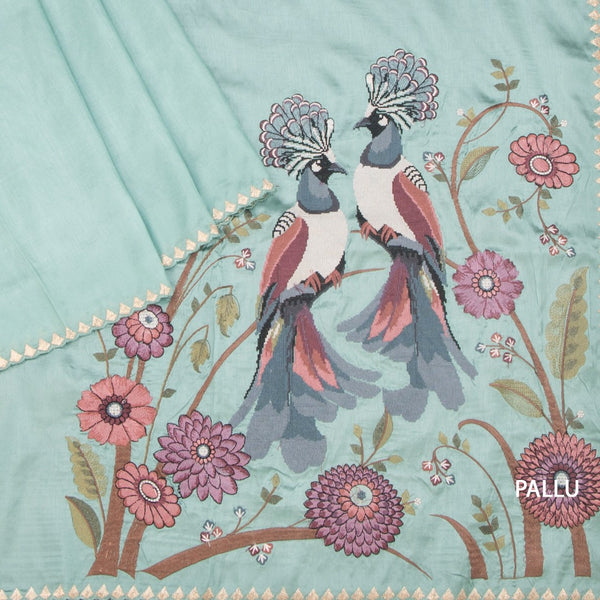 KSRTSR42250-3-Raw-Silk-Light-Blue-Thread-Work-Saree-With-Birds-Design-pallu