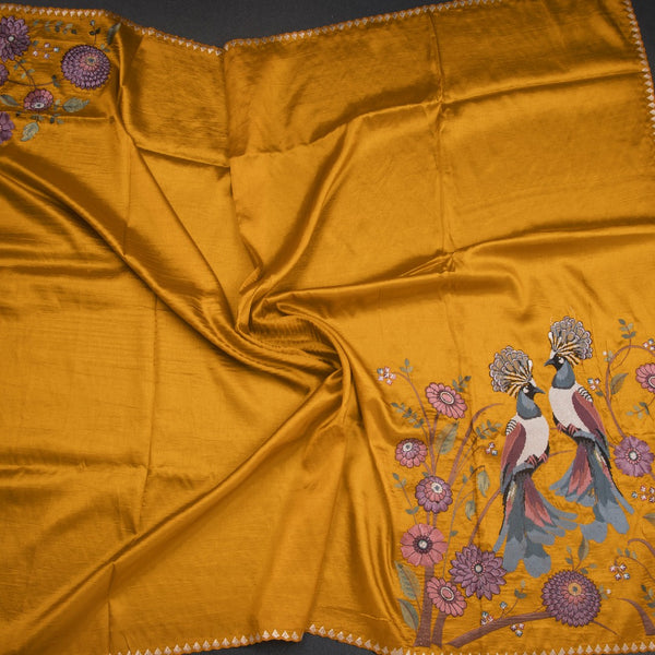 KSRTSR42251-5-Raw-Silk-Mustard-Yellow-Thread-Work-Saree-With-Birds-Design-crush