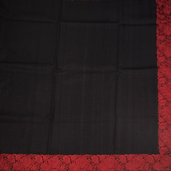 KSRTSR42253-2-Raw-Silk-Black-Plain-Saree-And-Thread-Border-full-veiw