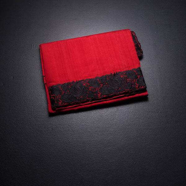 KSRTSR42254-1-Raw-Silk-Red-Plain-Saree-And-Thread-Border-fold