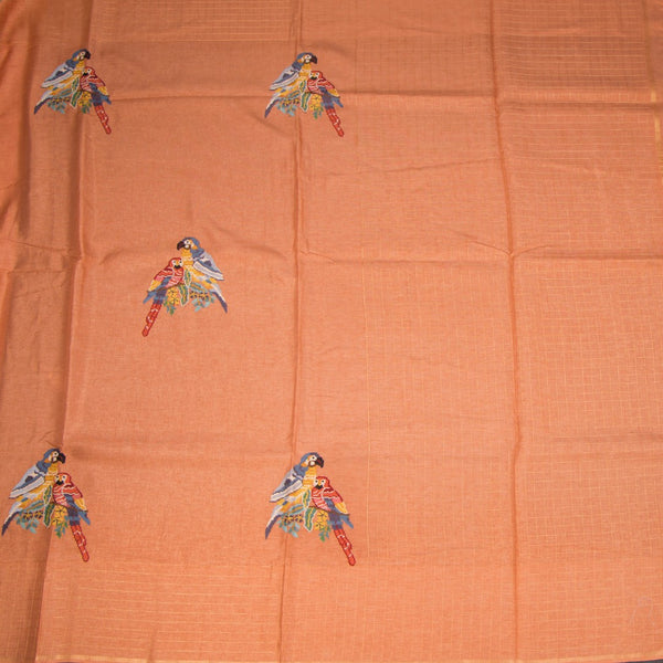 KSRTSR42256-2-Raw-Silk-Peach-Thread-Work-Saree-With-Birds-Design-02-full-veiw