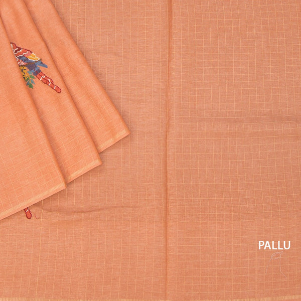 KSRTSR42256-3-Raw-Silk-Peach-Thread-Work-Saree-With-Birds-Design-02-pallu