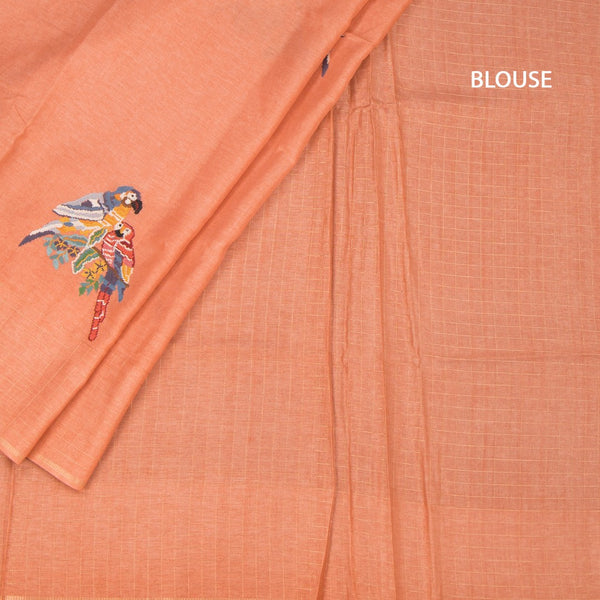 KSRTSR42256-4-Raw-Silk-Peach-Thread-Work-Saree-With-Birds-Design-02-blouse
