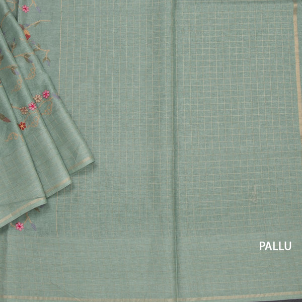 KSRTSR42257-3-Raw-Silk-Pista-Green-Thread-Work-Saree-With-Birds-Design-pallu