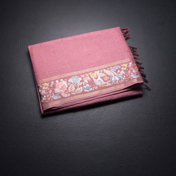 KSRTSR42260-1-Raw-Silk-Rose-Pink-Saree-With-Zari-Buttas-And-Thread-Border-fold