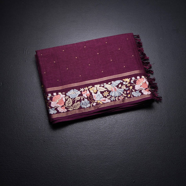 KSRTSR42262-1-Raw-Silk-Wine-Colour-Saree-With-Zari-Buttas-And-Thread-Border-fold