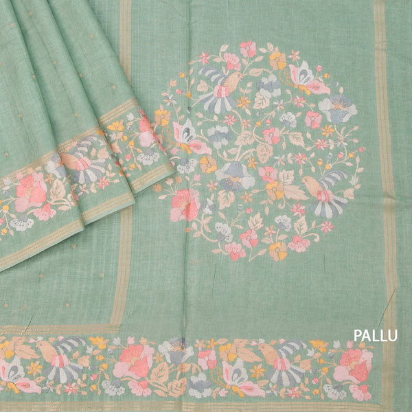 KSRTSR42263-3-Raw-Silk-Pista-Green-Saree-With-Zari-Buttas-And-Thread-Border-pallu