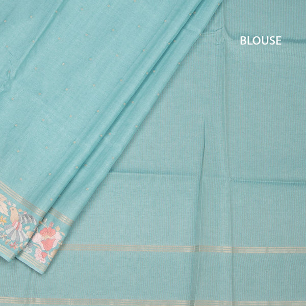 KSRTSR42264-4-Raw-Silk-Light-Blue-Saree-With-Zari-Buttas-And-Thread-Border-blouse