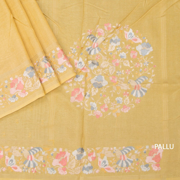 KSRTSR42266-3-Raw-Silk-Sandal-Saree-With-Zari-Buttas-And-Thread-Border-pallu
