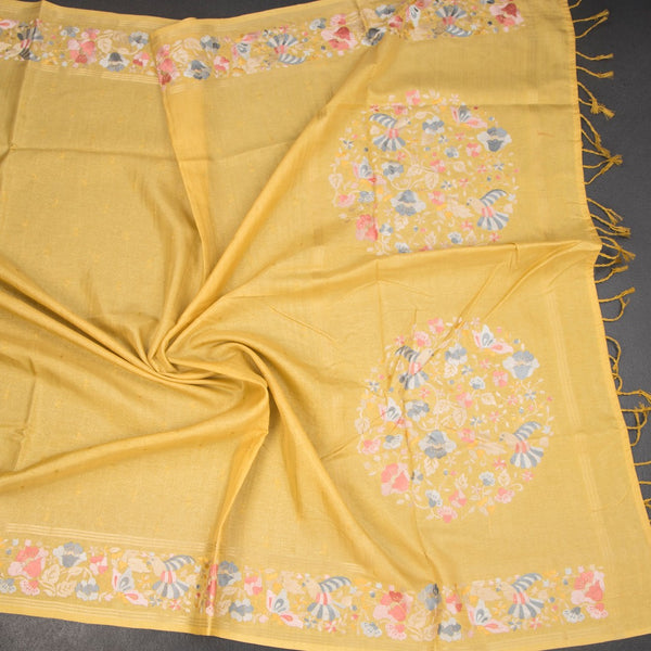 KSRTSR42266-5-Raw-Silk-Sandal-Saree-With-Zari-Buttas-And-Thread-Border-crush