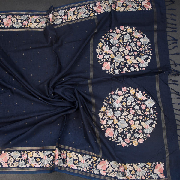 KSRTSR42267-5-Raw-Silk-Navy-Blue-Saree-With-Zari-Buttas-And-Thread-Border-crush