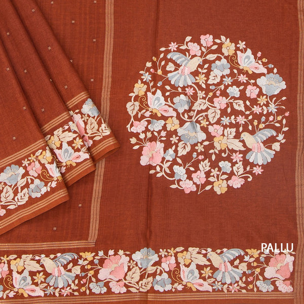 KSRTSR42269-3-Raw-Silk-Rust-Brown-Saree-With-Zari-Buttas-And-Thread-Border-pallu