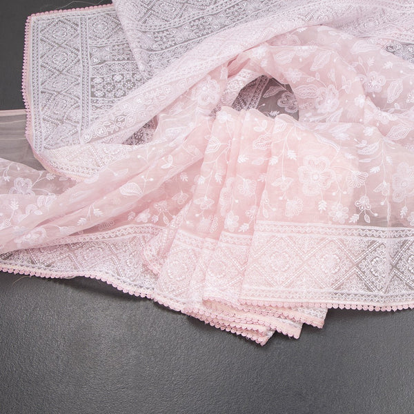 KSRTSR42271-Organza-Rose-Pink-Thread-Work-Saree-main