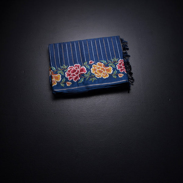 KSRTSR42274-1-Raw-Silk-Dark-Blue-Zari-Stripes-Saree-And-Floral-Thread-Border-fold