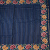 KSRTSR42274-2-Raw-Silk-Dark-Blue-Zari-Stripes-Saree-And-Floral-Thread-Border-full-veiw
