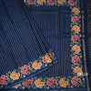KSRTSR42274-3-Raw-Silk-Dark-Blue-Zari-Stripes-Saree-And-Floral-Thread-Border-pallu
