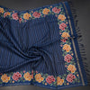 KSRTSR42274-5-Raw-Silk-Dark-Blue-Zari-Stripes-Saree-And-Floral-Thread-Border-crush