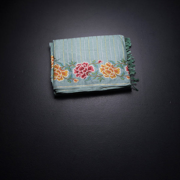 KSRTSR42276-1-Raw-Silk-Pista-Green-Zari-Stripes-Saree-And-Floral-Thread-Border-02-fold
