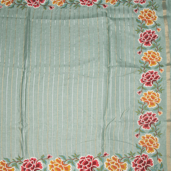 KSRTSR42276-2-Raw-Silk-Pista-Green-Zari-Stripes-Saree-And-Floral-Thread-Border-02-full-veiw