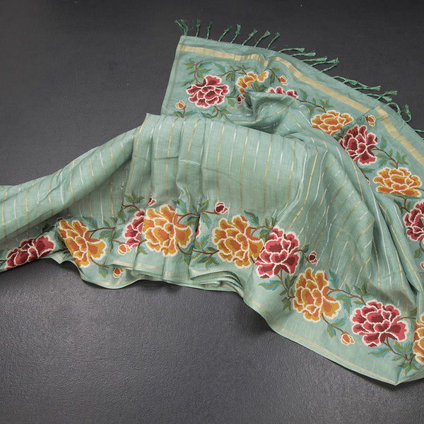 KSRTSR42276-Raw-Silk-Pista-Green-Zari-Stripes-Saree-And-Floral-Thread-Border-02-main