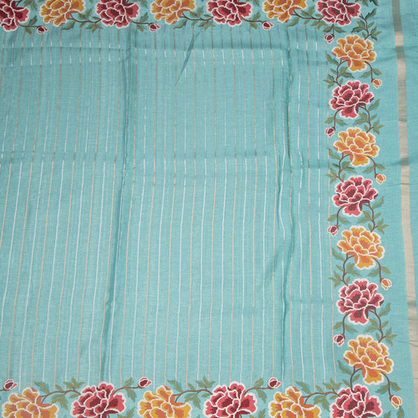KSRTSR42277-2-Raw-Silk-Sky-Blue-Zari-Stripes-Saree-And-Floral-Thread-Border-full-veiw
