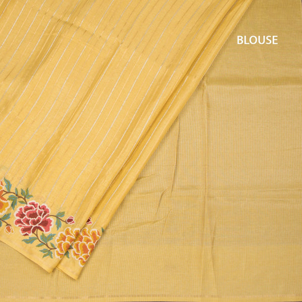 KSRTSR42278-4-Raw-Silk-Light-Yellow-Zari-Stripes-Saree-And-Floral-Thread-Border-blouse