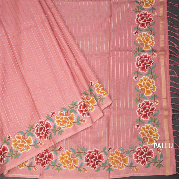 KSRTSR42279-3-Raw-Silk-Rose-Pink-Zari-Stripes-Saree-And-Floral-Thread-Border-pallu