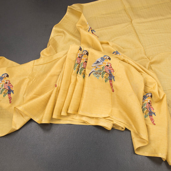 KSRTSR42292-Raw-Silk-Pastel-Yellow-Thread-Work-Saree-With-Birds-Design-main