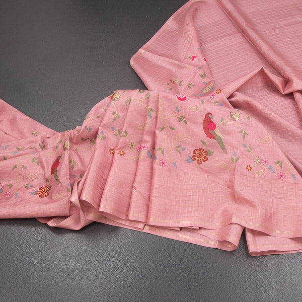KSRTSR42306-Raw-Silk-Light-Pink-Thread-Work-Saree-With-Birds-Design-main