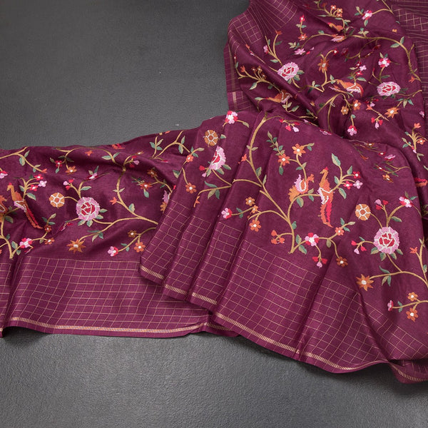 KSRTSR42308-Raw-Silk-Wine-Thread-Work-Saree-With-Birds-Design-03-main