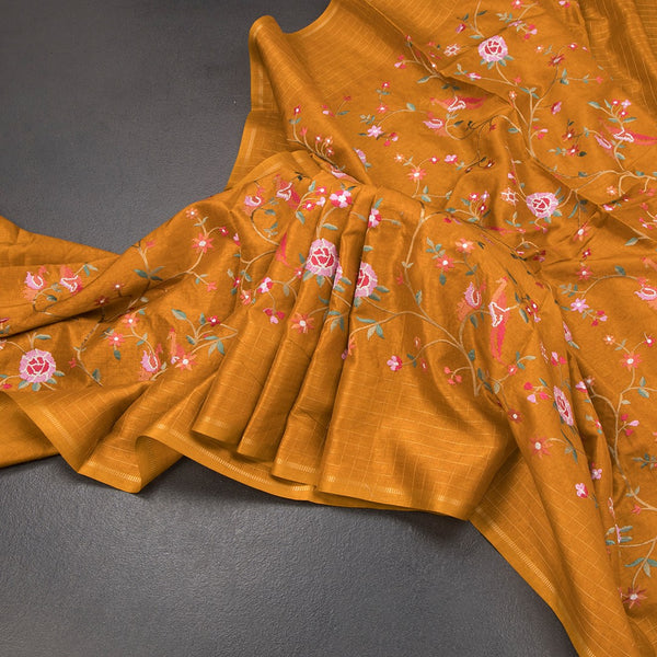 KSRTSR42315-Raw-Silk-Mango-Yellow-Thread-Work-Saree-With-Birds-Design-main