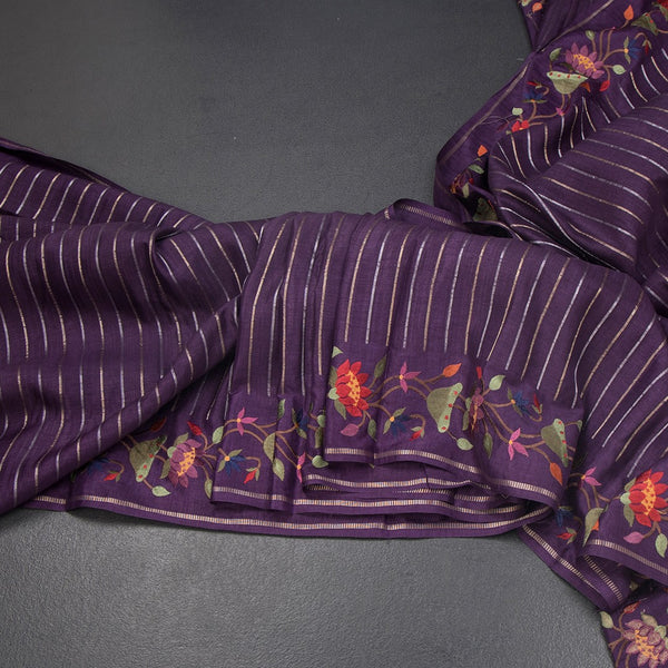 KSRTSR42321-Raw-Silk-Dark-Purple-Zari-Stripes-Saree-And-Thread-Border-02-main