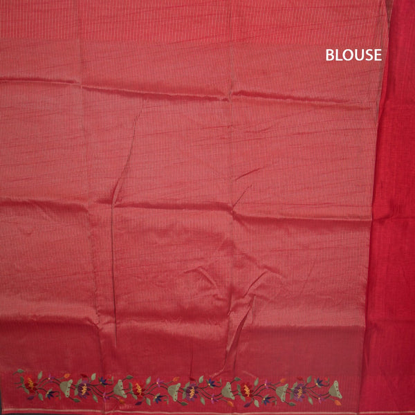 KSRTSR42322-3-Raw-Silk-Red-Zari-Stripes-Saree-And-Thread-Border-02-blouse