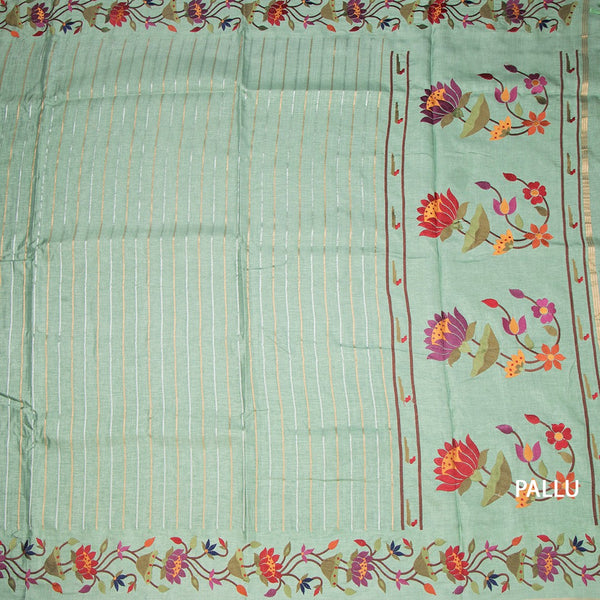 KSRTSR42329-2-Raw-Silk-Pista-Green-Zari-Stripes-Saree-And-Thread-Border-04-pallu