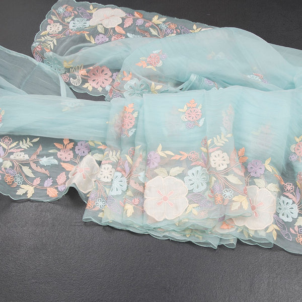 KSRTSR42370-Organza-Sky-Blue-Floral-Thread-Work-Saree-main