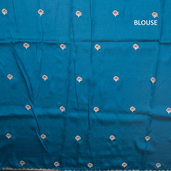 KSRTSR42373-3-Raw-Silk-Peacock-Blue-Zari-Worked-Saree-In-Tree-Design-blouse