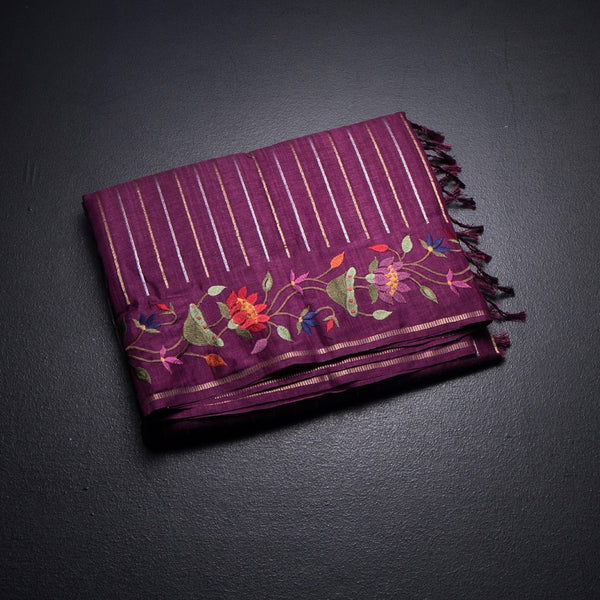 KSRTSR42380-1-Raw-Silk-Purple-Zari-Stripes-Saree-And-Thread-Border-fold