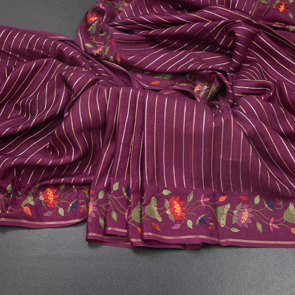 KSRTSR42380-Raw-Silk-Purple-Zari-Stripes-Saree-And-Thread-Border-main