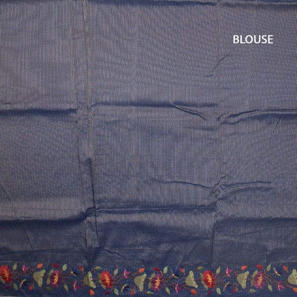 KSRTSR42381-3-Raw-Silk-Dark-Blue-Zari-Stripes-Saree-And-Thread-Border-02-blouse